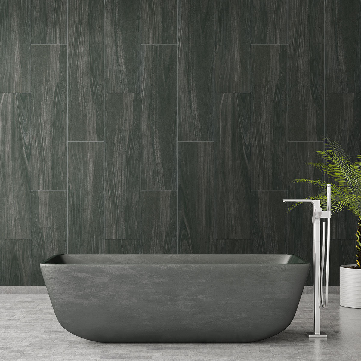 Midnight Porcelain Wood Tile