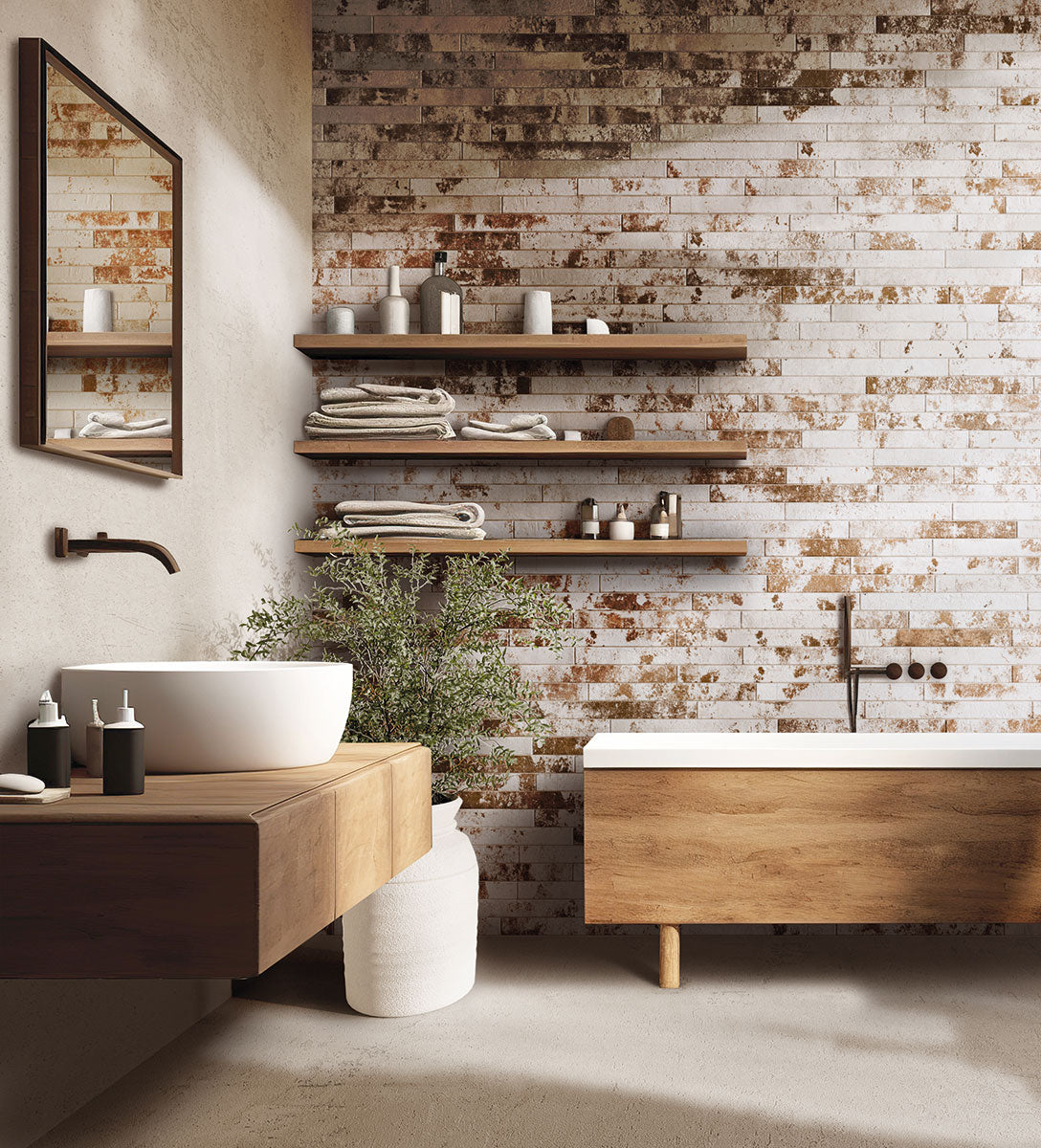 BRICKSTONE RUSTIQUE WHITE BRICK 2X18