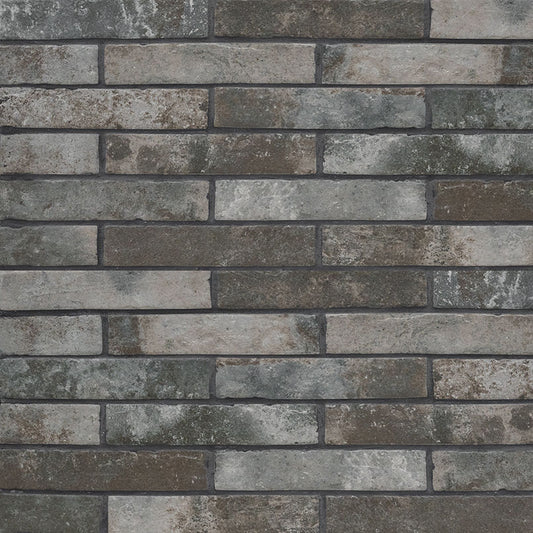 BRICKSTONE CHARCOAL 2X10 BRICK TILE