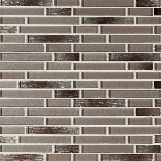 Champagne Blend Interlocking Glass Tile