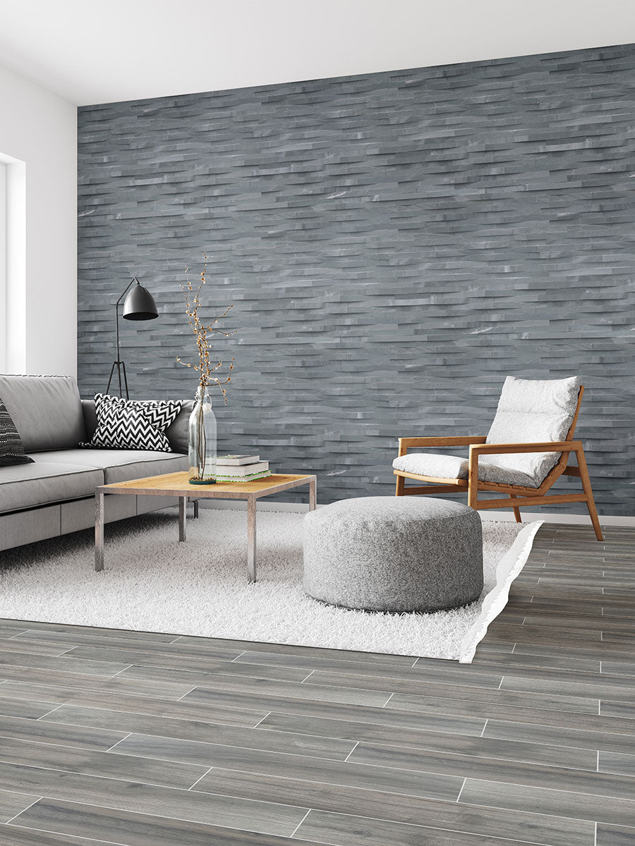 Cosmic Black 3d Wave Stacked Stone