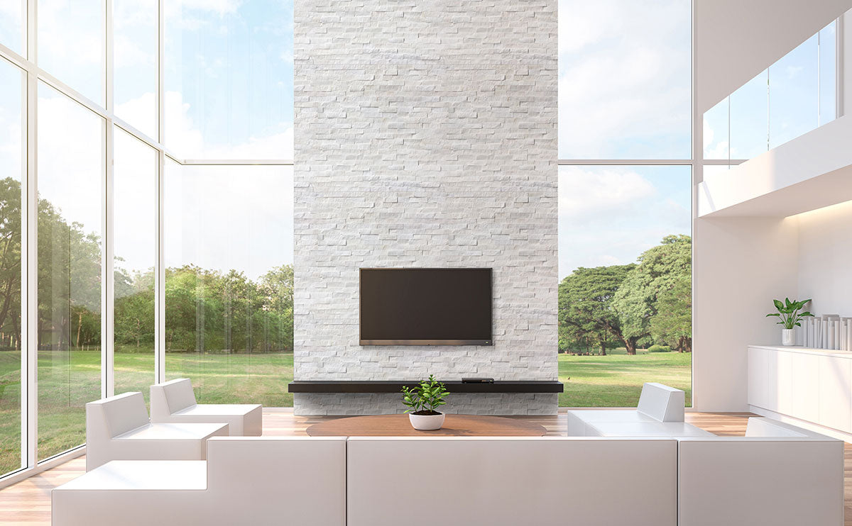 Cosmic White Stacked Stone