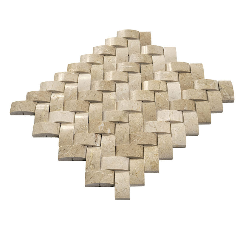Crema Arched Herringbone Tile