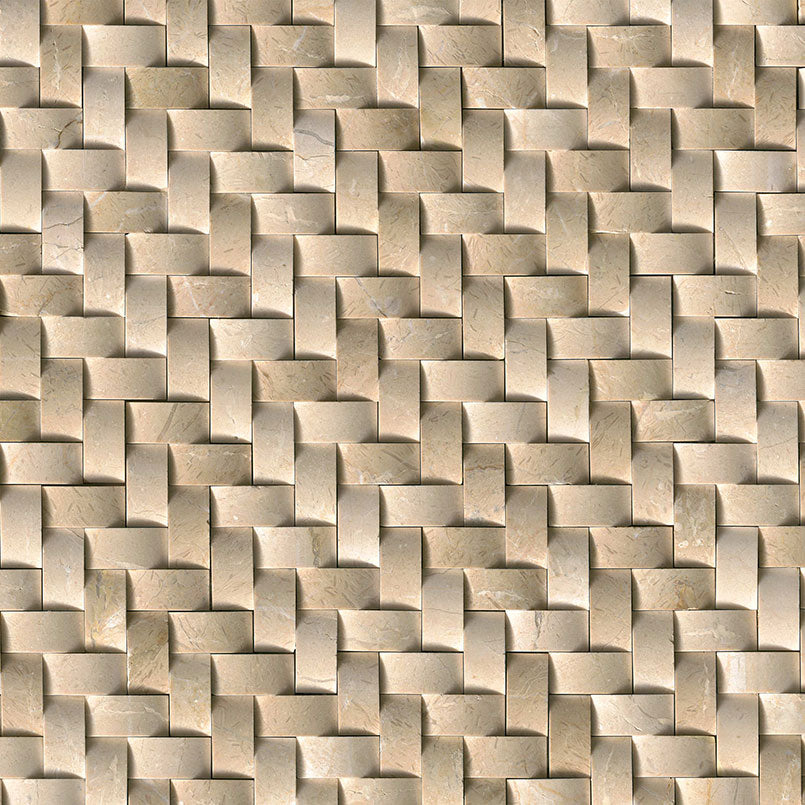 Crema Arched Herringbone Tile