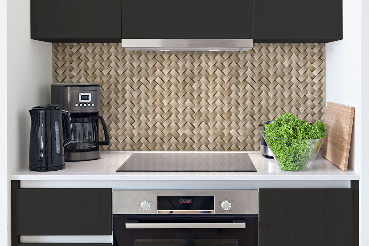 Crema Arched Herringbone Tile