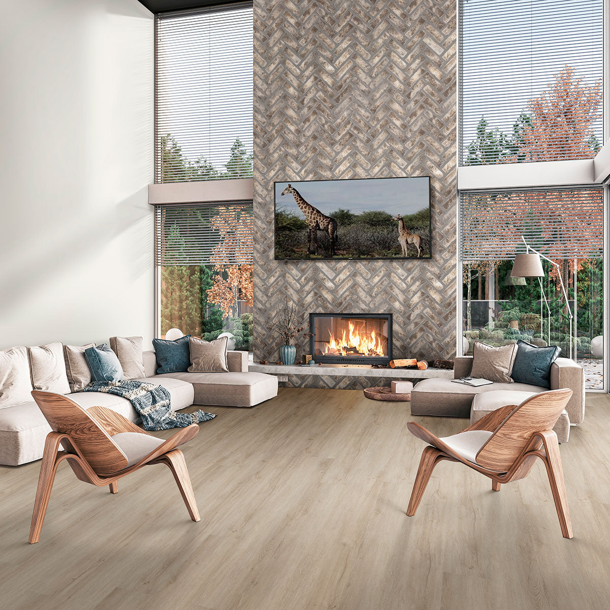 Doverton Gray Reclaimed Clay Brick - Herringbone
