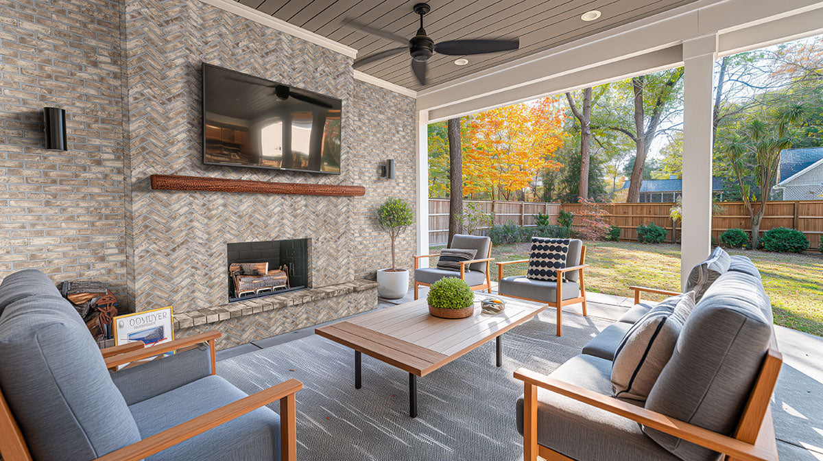 Doverton Gray Reclaimed Clay Brick - Herringbone