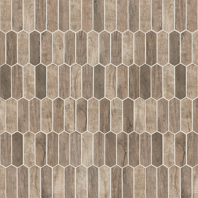 Driftwood Picket Glass Tile