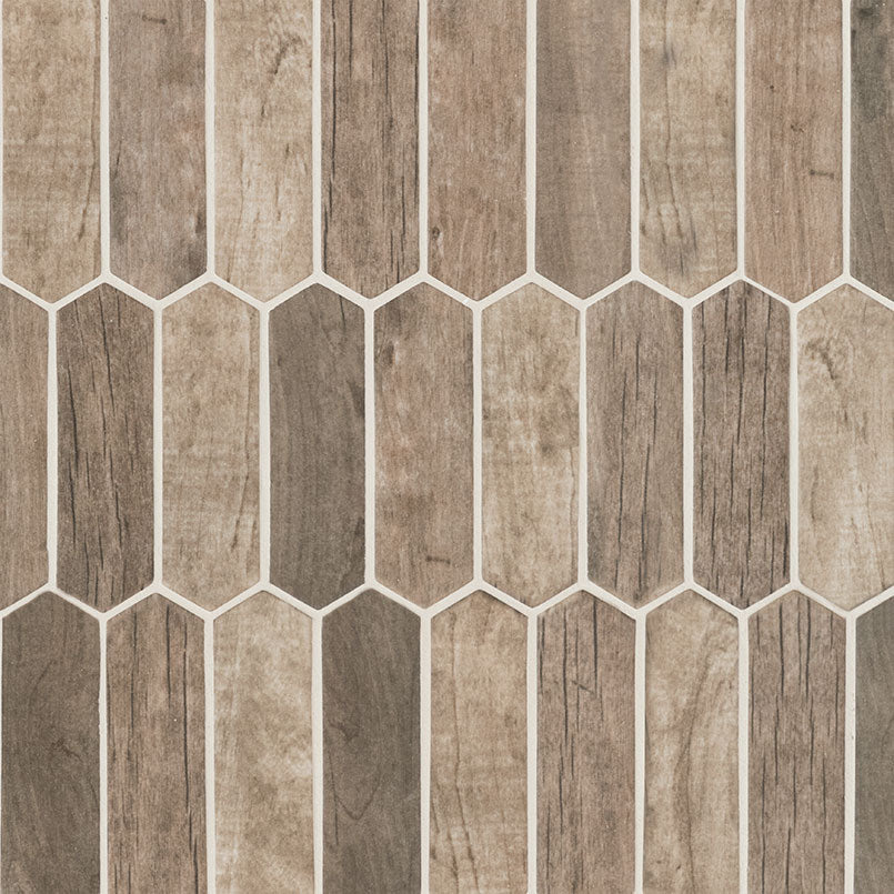 Driftwood Picket Glass Tile