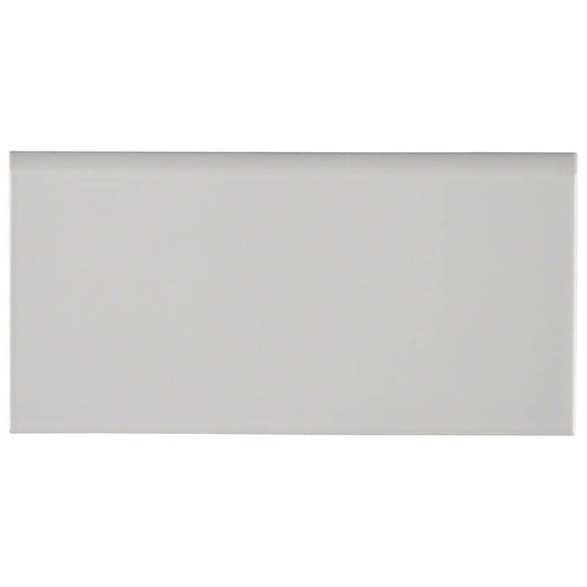 Gray Glossy Bullnose Tile 3x6