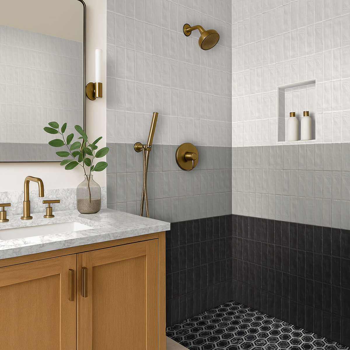 Hexagono Nero Hexagon Mosaic Tile