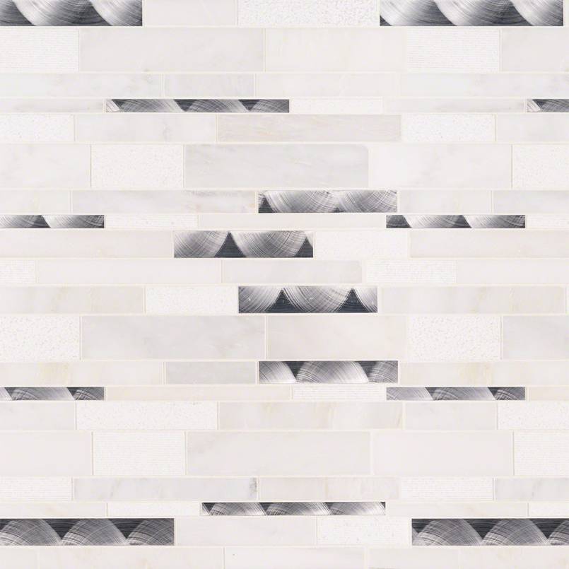 Moderno Blanco Glass & Metal Tile