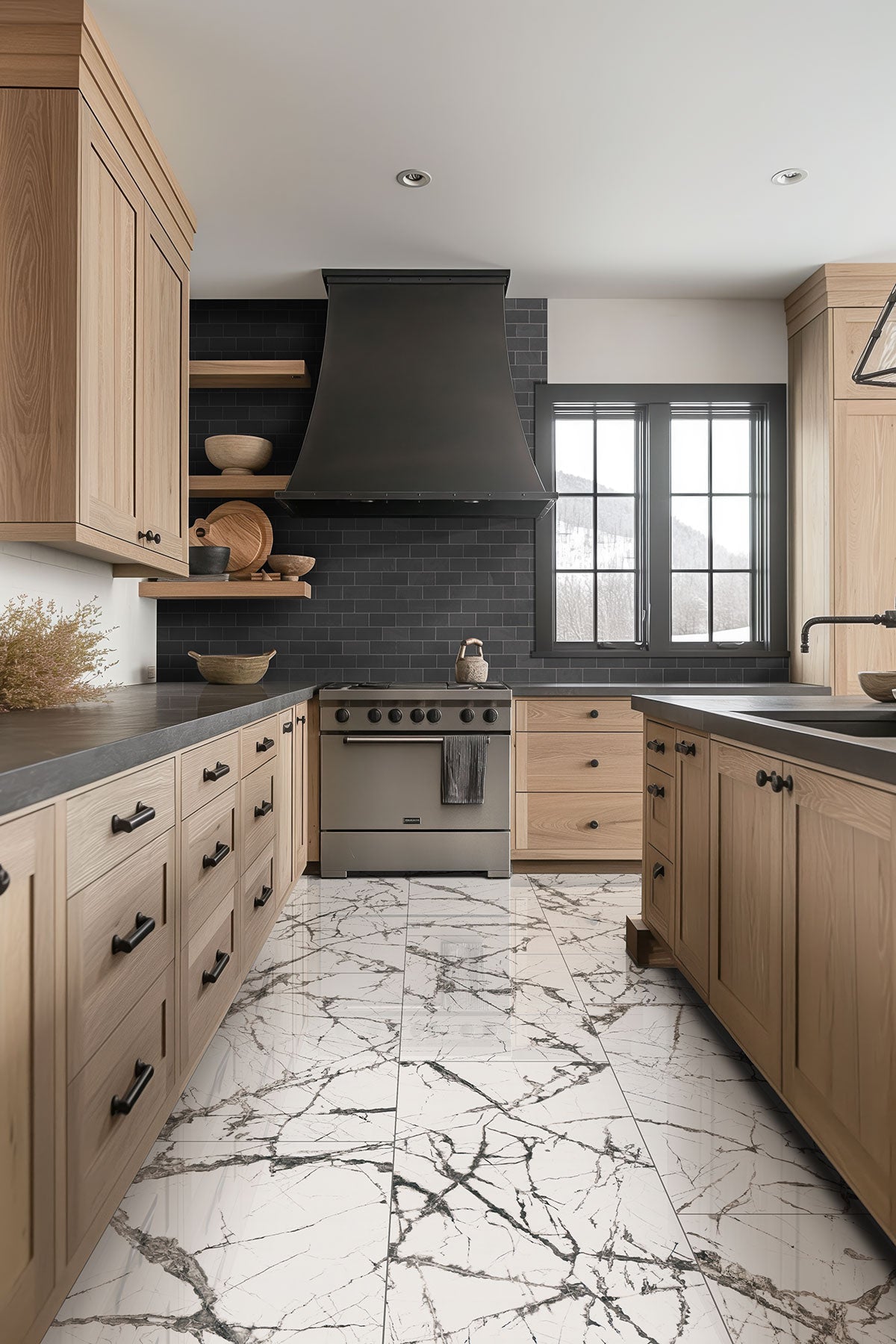 Montauk Black Subway Tile 3x6