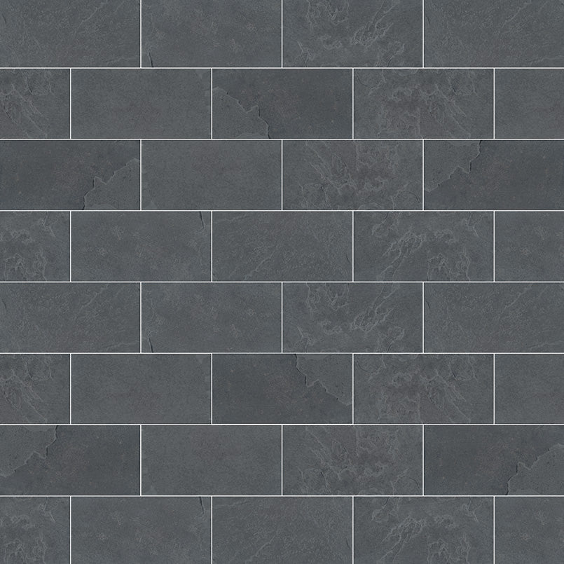 Montauk Black Subway Tile 3x6