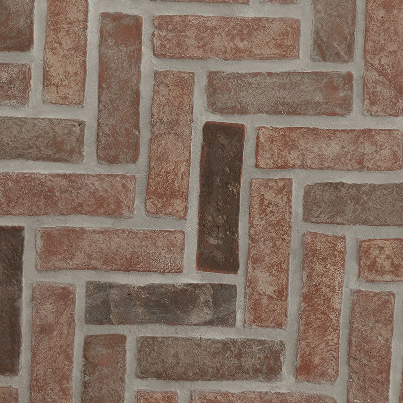 Noble Red® Reclaimed Clay Brick - Herringbone