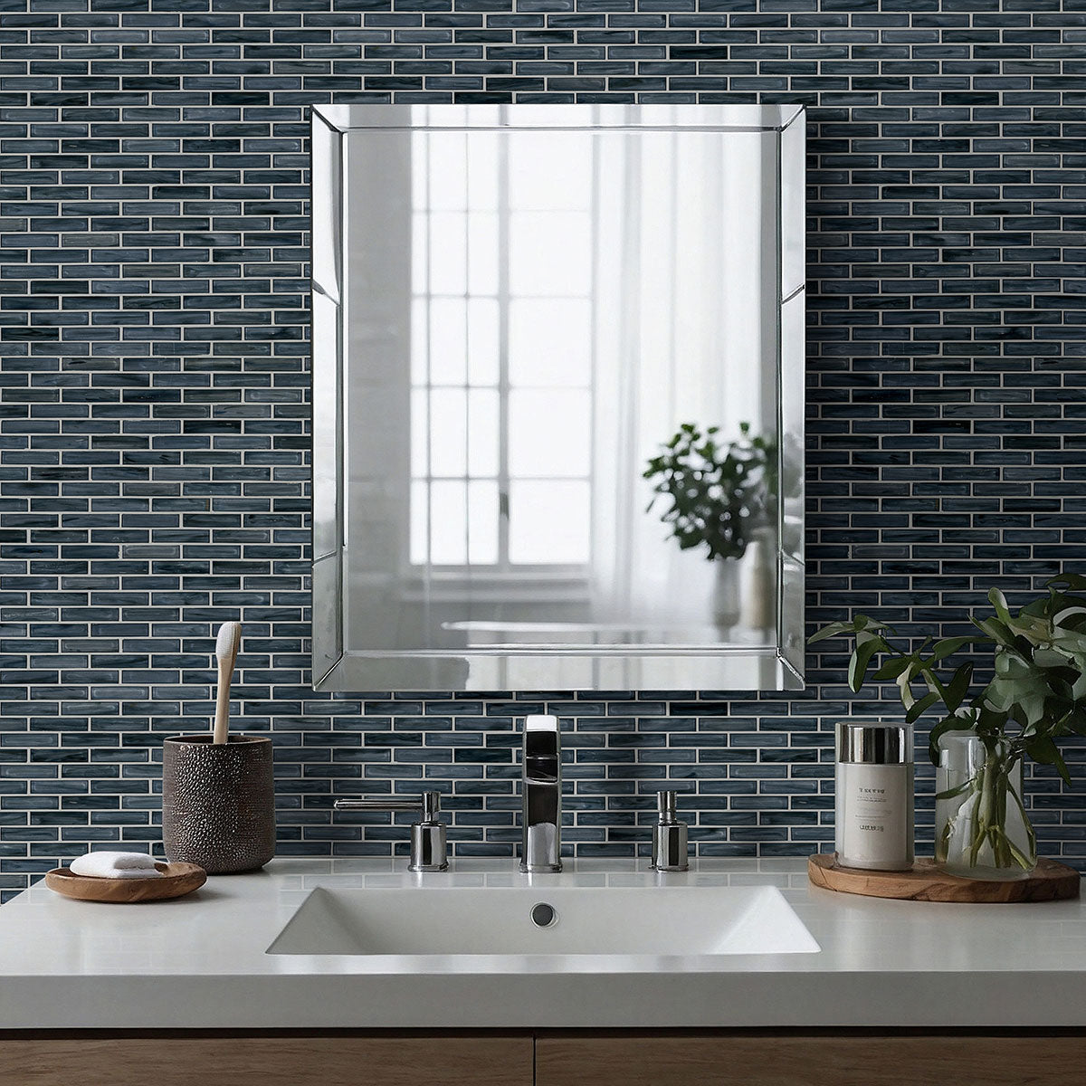 Oasis Blast 1x4 Glass Tile