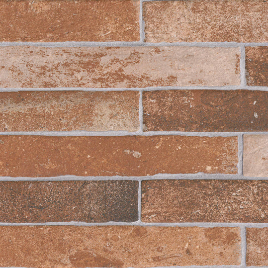 Red Porcelain Tile 2x18