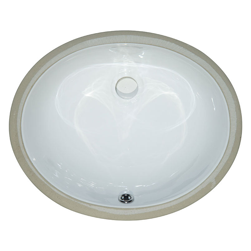 VANITY WHITE OVAL PORCELAIN 1512