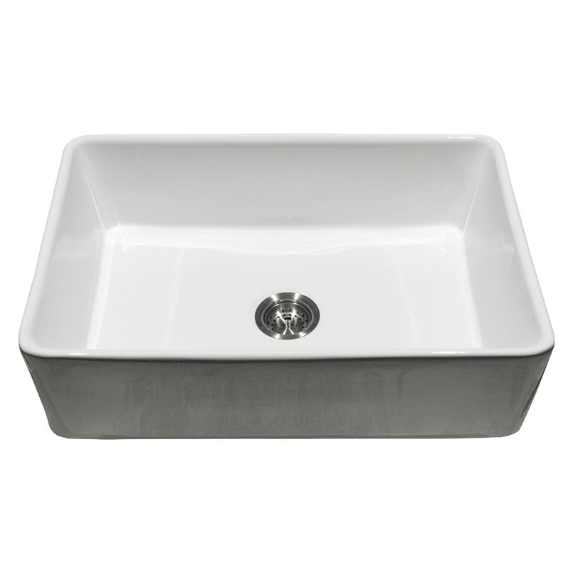 FIRECLAY FARMHOUSE WHITE SINGLE BOWL-3020