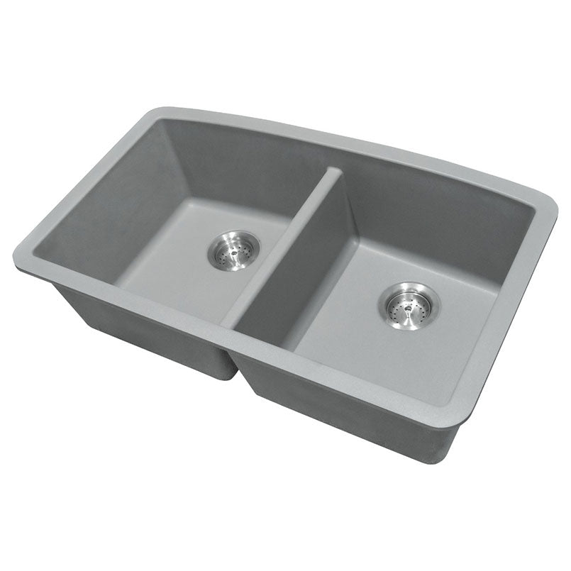 GREY QUARTZ DOUBLE BOWL 50/50-3219