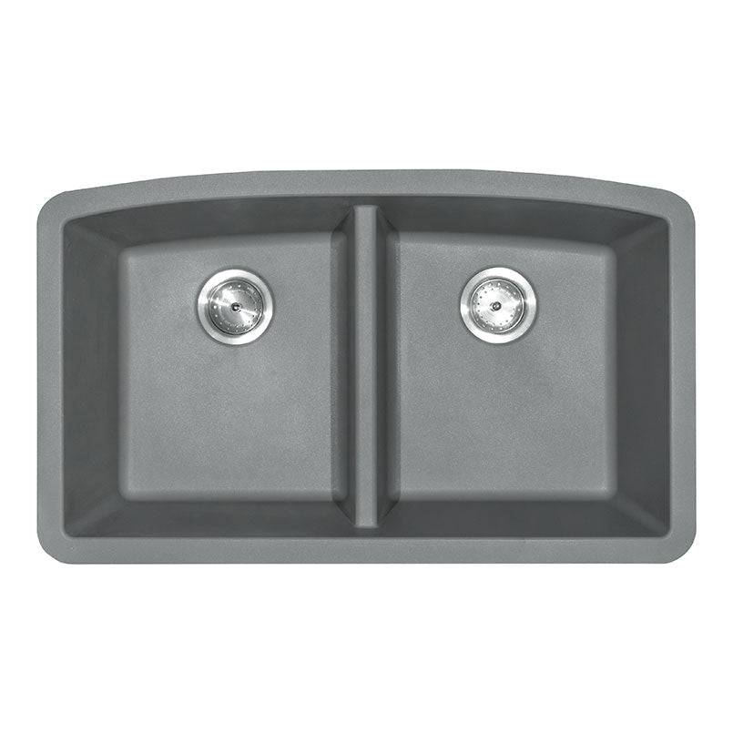 GREY QUARTZ DOUBLE BOWL 50/50-3219