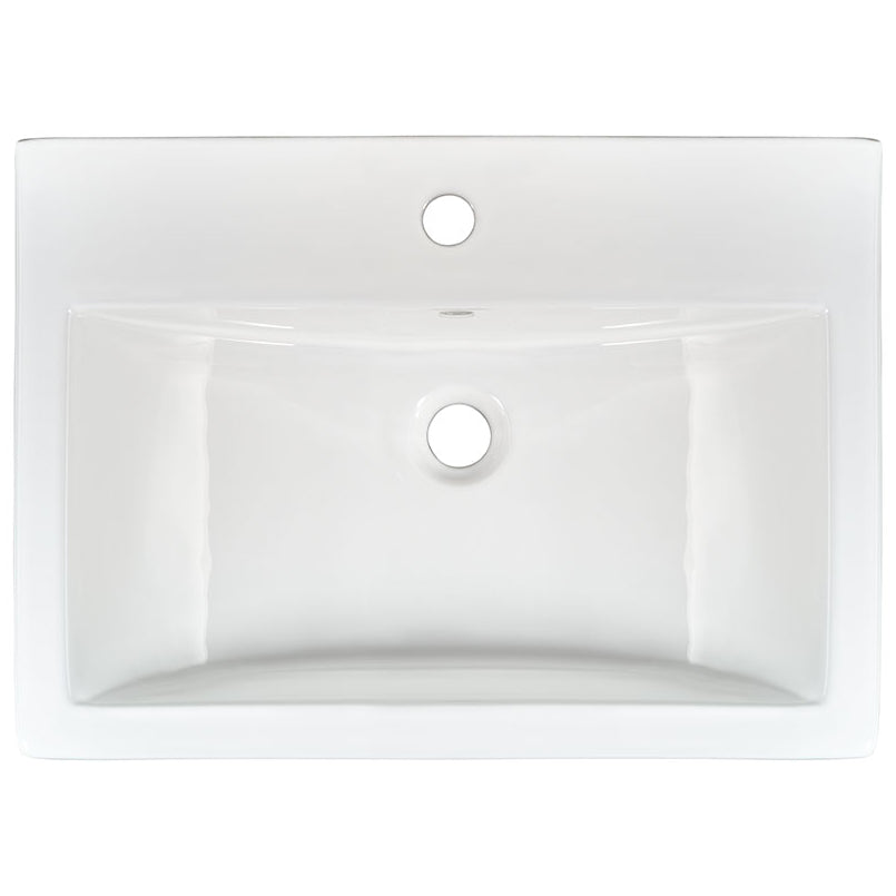 OVERMOUNT WHITE RECTANGLE PORCELAIN 2417