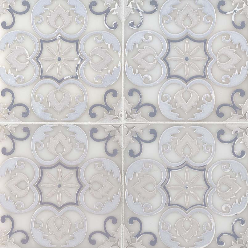Tetris Florita Blanco Pattern Tile